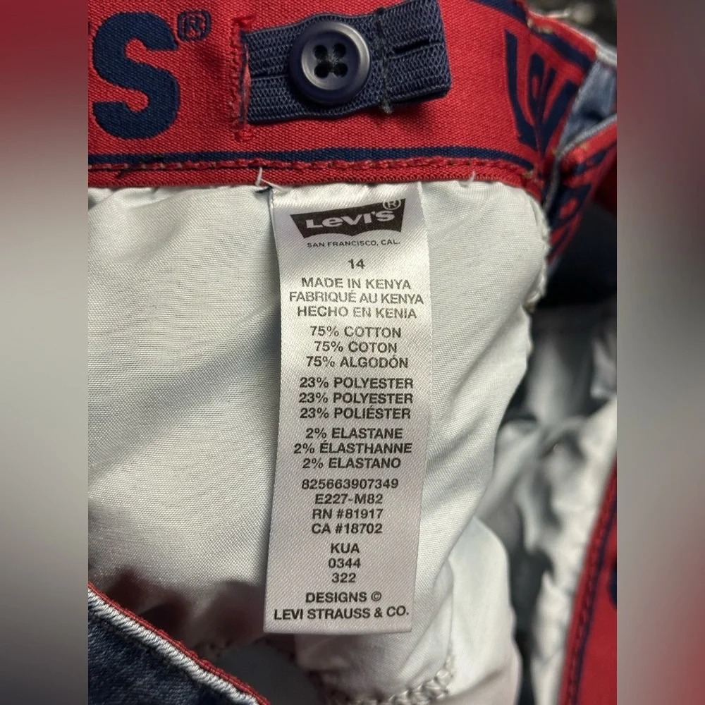 Levi’s 511 Boy’s Jeans Adjustable Waistband Slim/Straight Size 14 Reg (W27 L29)